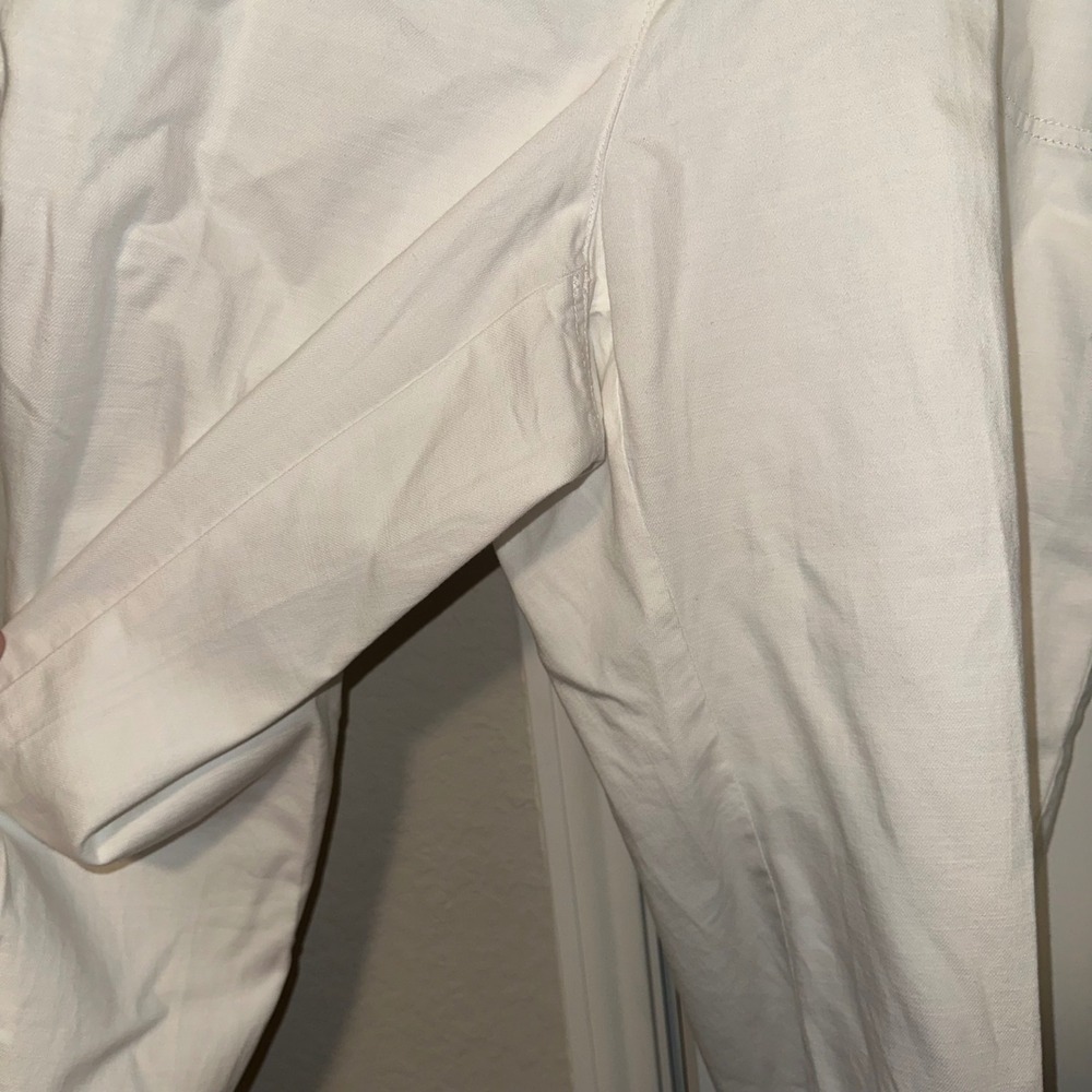 Talbots Supersoft Cargo Pants White Woman's‎ Size 20WP Cotton Linen Blend Summer - Picture 11 of 12
